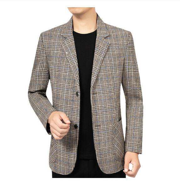 Hot selling business casual suit tops and jackets [M-4XL] [XZ1735 dark coffee] (contact customer service after placing the order to confirm the delivery size)