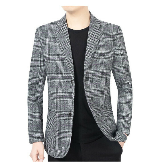 Hot selling business casual suit tops and jackets [M-4XL] [XZ1735 gray] (contact customer service after placing the order to confirm the delivery size)