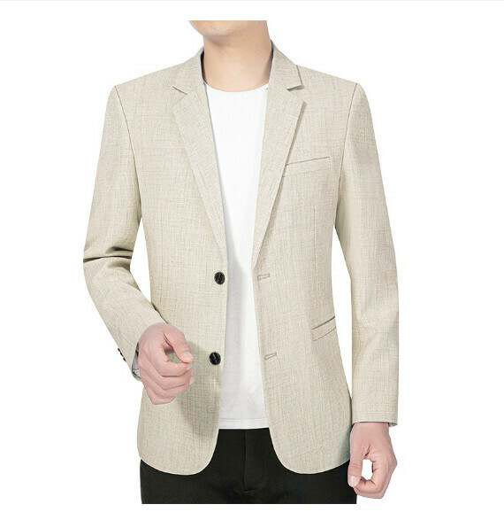 熱賣商務休閒西服上衣外套【M-3XL】【淺咖】 (下單後聯絡客服確認發貨尺碼) 