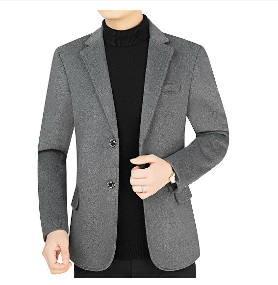 熱賣商務休閒西服上衣外套【M-4XL】【灰色】 (下單後聯絡客服確認發貨尺碼) 