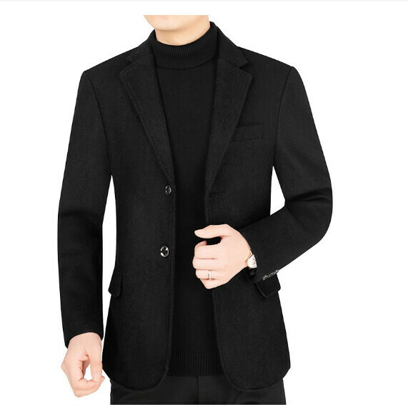 熱賣商務休閒西服上衣外套【M-4XL】【黑色】 (下單後聯絡客服確認發貨尺碼) 