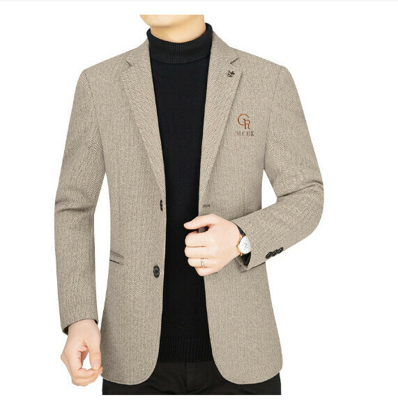 熱賣商務休閒西服上衣外套【M-4XL】【XZ1759咖色】 (下單後聯絡客服確認發貨尺碼) 