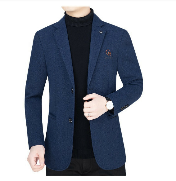 熱賣商務休閒西服上衣外套【M-4XL】【XZ1759藏藍】 (下單後聯絡客服確認發貨尺碼) 