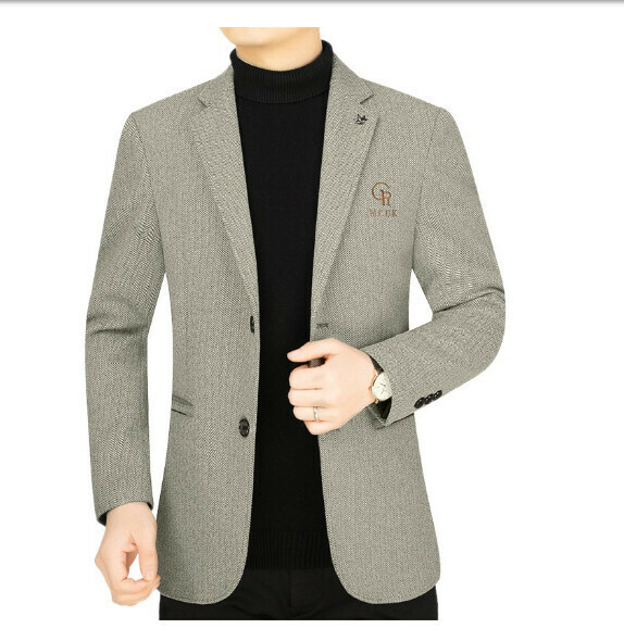 熱賣商務休閒西服上衣外套【M-4XL】【XZ1759淺咖】 (下單後聯絡客服確認發貨尺碼) 