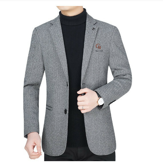 熱賣商務休閒西服上衣外套【M-4XL】【XZ1759灰色】 (下單後聯絡客服確認發貨尺碼) 