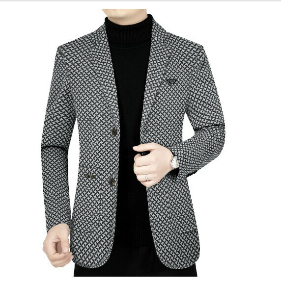 熱賣商務休閒西服上衣外套【M-4XL】【73510灰色】 (下單後聯絡客服確認發貨尺碼) 