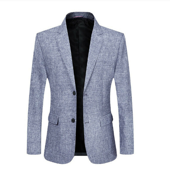 熱賣商務休閒西服上衣外套【M-4XL】【89232淺藍】 (下單後聯絡客服確認發貨尺碼) 