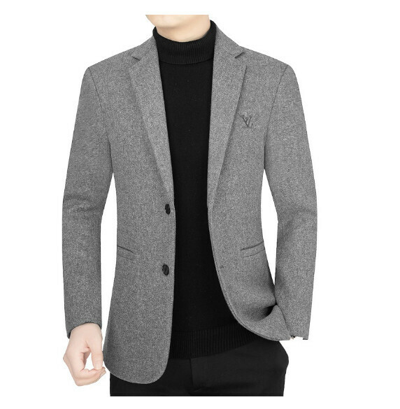 熱賣商務休閒西服上衣外套【M-4XL】【WW2201灰色】 (下單後聯絡客服確認發貨尺碼) 
