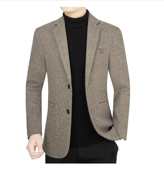 熱賣商務休閒西服上衣外套【M-4XL】【WW2201咖色】 (下單後聯絡客服確認發貨尺碼) 