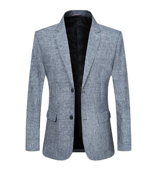 熱賣商務休閒西服上衣外套【M-4XL】【89232灰色】 (下單後聯絡客服確認發貨尺碼) 