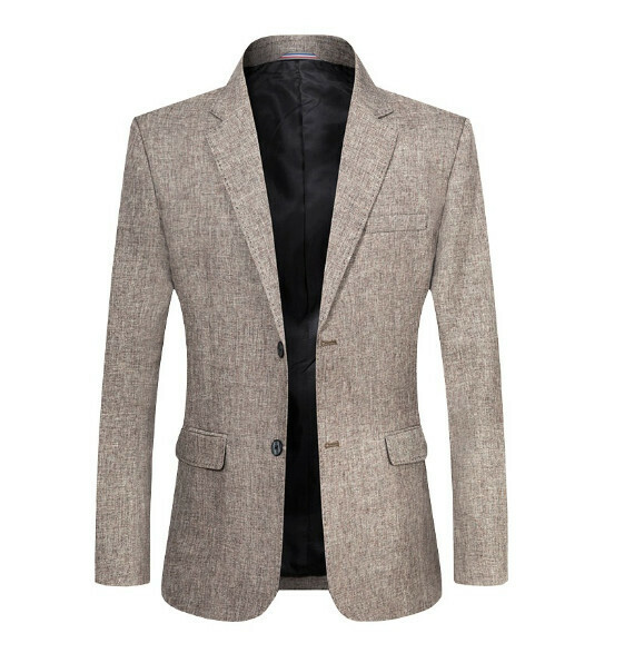 熱賣商務休閒西服上衣外套【M-4XL】【89232咖色】 (下單後聯絡客服確認發貨尺碼) 