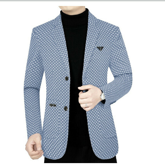 熱賣商務休閒西服上衣外套【M-4XL】【73510淺藍】 (下單後聯絡客服確認發貨尺碼) 