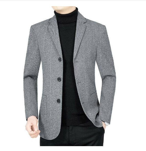 熱賣商務休閒西服上衣外套【M-4XL】【82305灰色】 (下單後聯絡客服確認發貨尺碼) 
