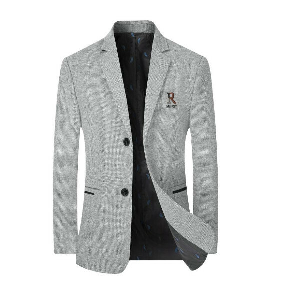 熱賣商務休閒西服上衣外套【M-4XL】【62188灰色】 (下單後聯絡客服確認發貨尺碼) 