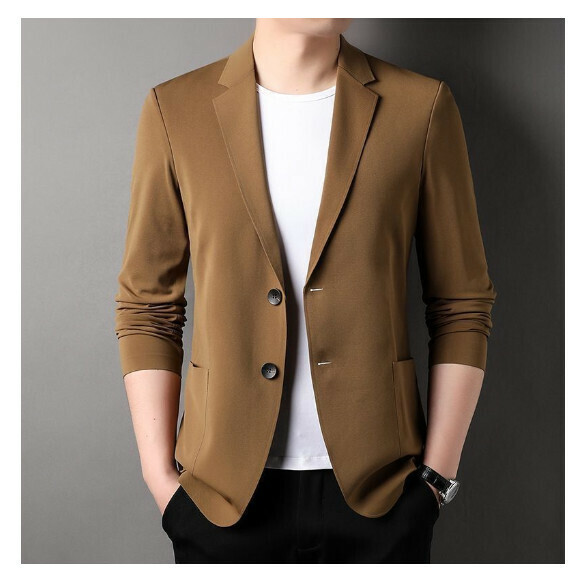 熱賣商務休閒西服上衣外套【M-4XL】【8888深咖】 (下單後聯絡客服確認發貨尺碼) 