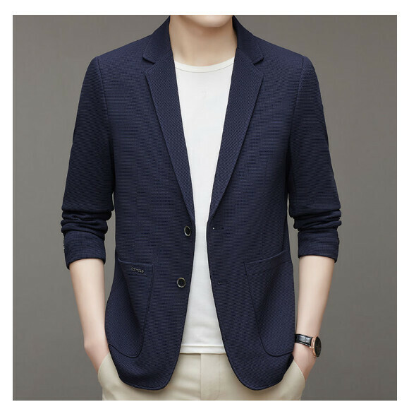 熱賣商務休閒西服上衣外套【M-4XL】【2023藏藍】 (下單後聯絡客服確認發貨尺碼) 