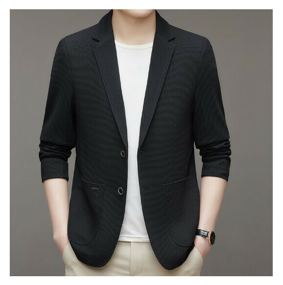 熱賣商務休閒西服上衣外套【M-4XL】【2023黑色】 (下單後聯絡客服確認發貨尺碼) 