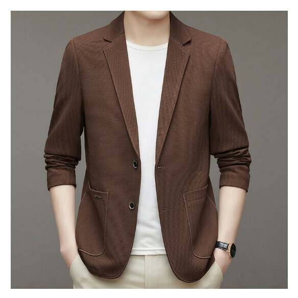 熱賣商務休閒西服上衣外套【M-4XL】【2023深咖】 (下單後聯絡客服確認發貨尺碼) 