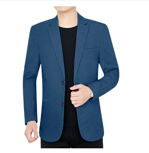 熱賣商務休閒西服上衣外套【M-4XL】【89602藍色】 (下單後聯絡客服確認發貨尺碼) 