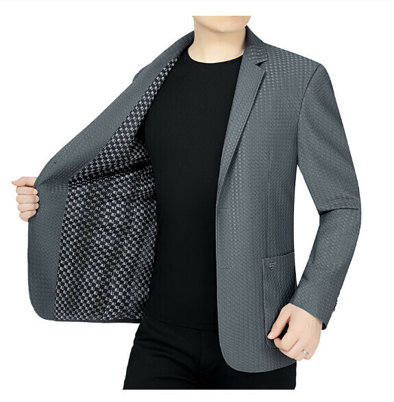 熱賣商務休閒西服上衣外套【M-4XL】【202202灰色】 (下單後聯絡客服確認發貨尺碼) 