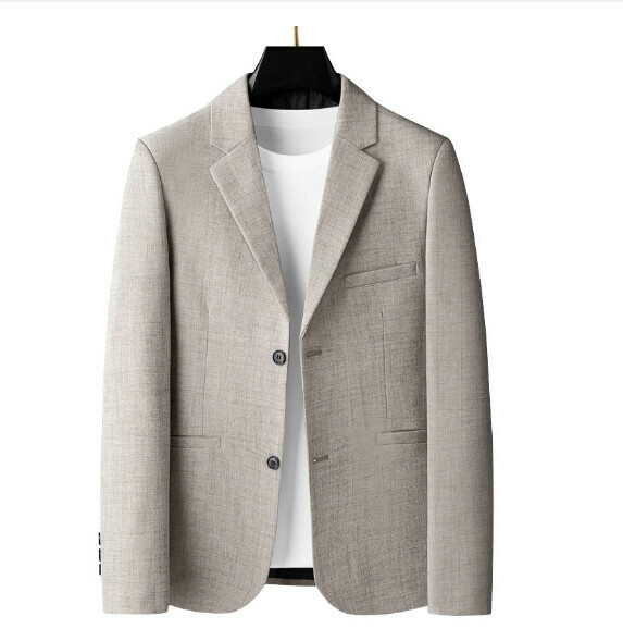 熱賣商務休閒西服上衣外套【M-4XL】【XZ1755灰咖】 (下單後聯絡客服確認發貨尺碼) 