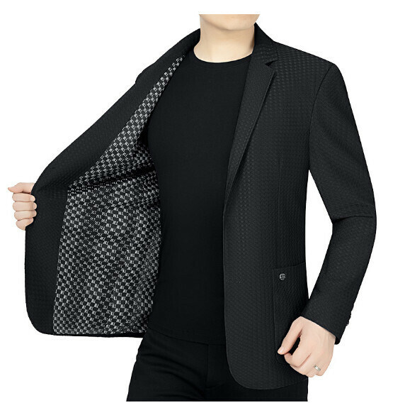 熱賣商務休閒西服上衣外套【M-4XL】【202202黑色】 (下單後聯絡客服確認發貨尺碼) 