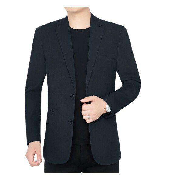 熱賣商務休閒西服上衣外套【M-4XL】【89602藏青】 (下單後聯絡客服確認發貨尺碼) 