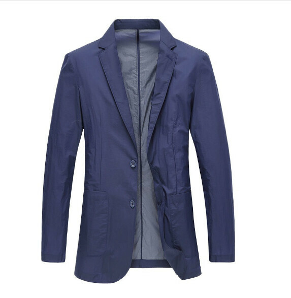 熱賣商務休閒西服上衣外套【M-4XL】【蘭色夏季薄款】 (下單後聯絡客服確認發貨尺碼) 