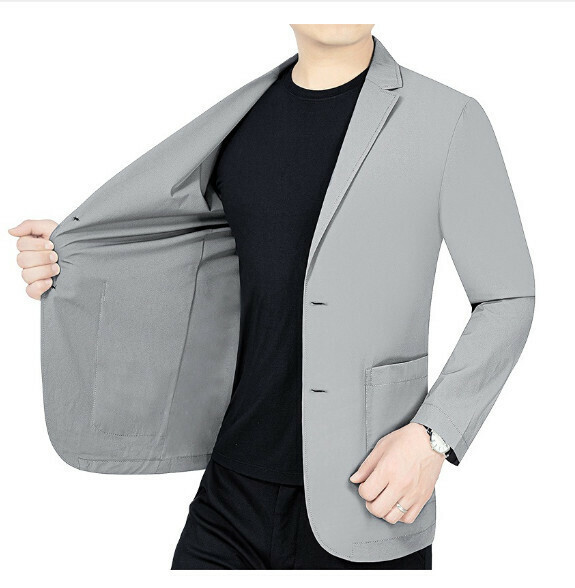 Hot selling business casual suit tops and jackets [M-4XL] [73521 gray] (contact customer service after placing the order to confirm the delivery size)