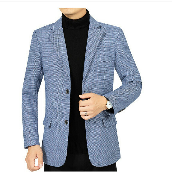 Hot selling business casual suit tops and jackets [M-3XL] [Blue] (contact customer service after placing the order to confirm the delivery size)