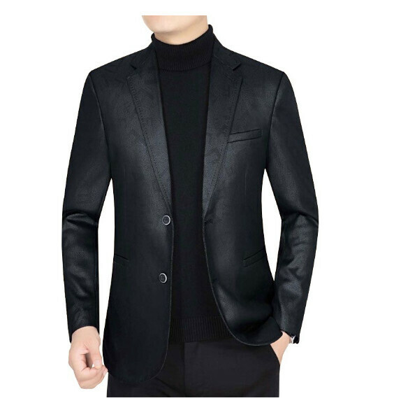 Hot selling business casual suit tops and jackets [M-4XL] [82263 black] (contact customer service after placing the order to confirm the delivery size)