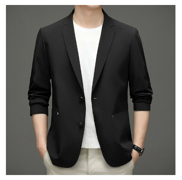 Hot selling business casual suit tops and jackets [M-5XL] [N72274 black] (contact customer service after placing the order to confirm the delivery size)