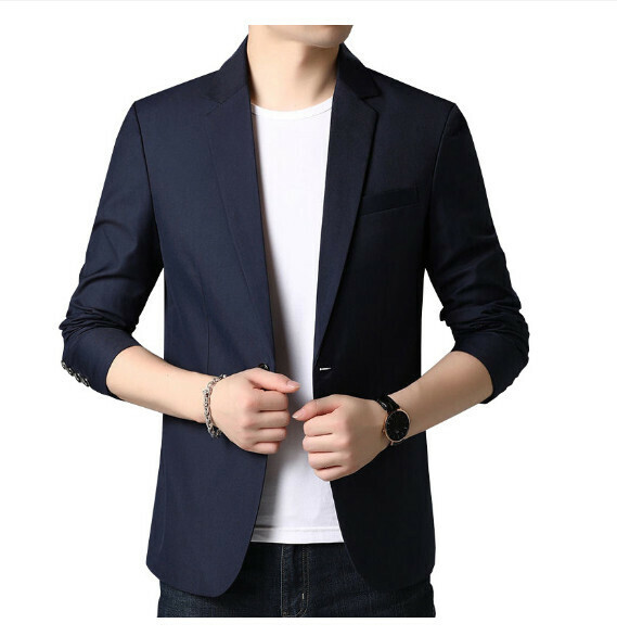 Hot selling business casual suit tops and jackets [M-4XL] [517 blue] (contact customer service after placing the order to confirm the delivery size)