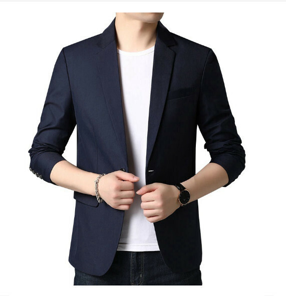 Hot selling business casual suit tops and jackets [M-4XL] [516 blue] (contact customer service after placing the order to confirm the delivery size)