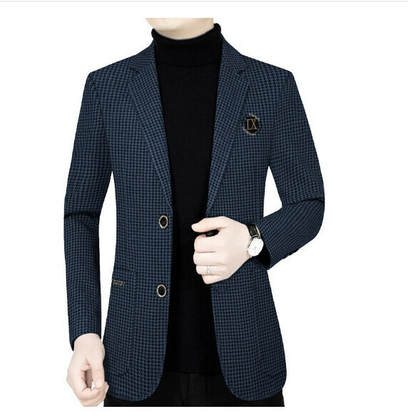 Hot selling business casual suit tops and jackets [M-4XL] [202135 navy blue] (contact customer service after placing the order to confirm the delivery size)