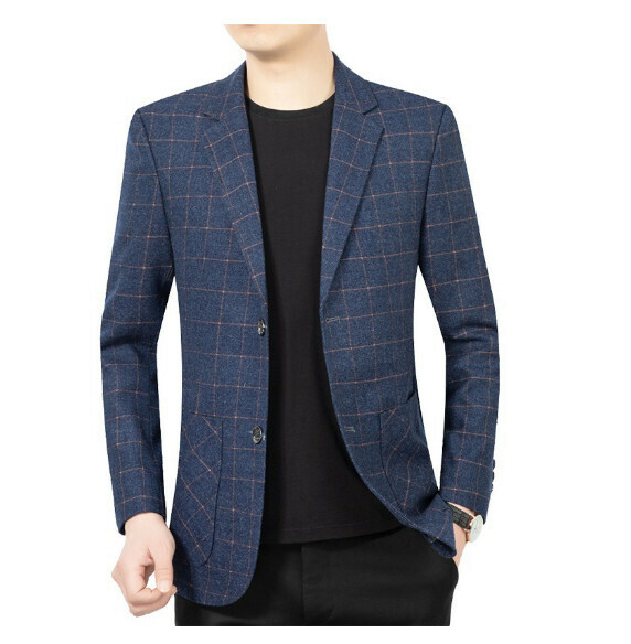 Hot selling business casual suit tops and jackets [M-4XL] [2105 navy] (contact customer service after placing the order to confirm the delivery size)