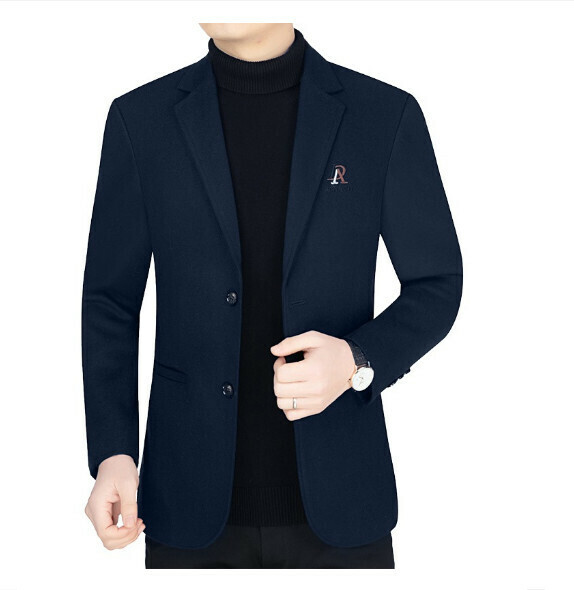 Hot selling business casual suit tops and jackets [M-4XL] [WW6153 navy blue] (contact customer service after placing the order to confirm the delivery size)