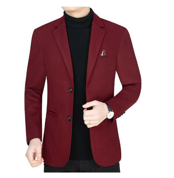 Hot selling business casual suit tops and jackets [M-4XL] [WW6153 red] (contact customer service after placing the order to confirm the delivery size)