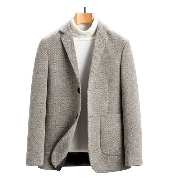 Hot selling business casual suit tops and jackets [M-4XL] [XZ1766 light coffee] (contact customer service after placing the order to confirm the delivery size)