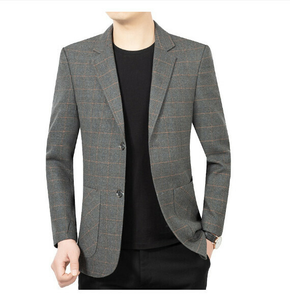 Hot selling business casual suit tops and jackets [M-4XL] [2105 gray] (contact customer service after placing the order to confirm the delivery size)