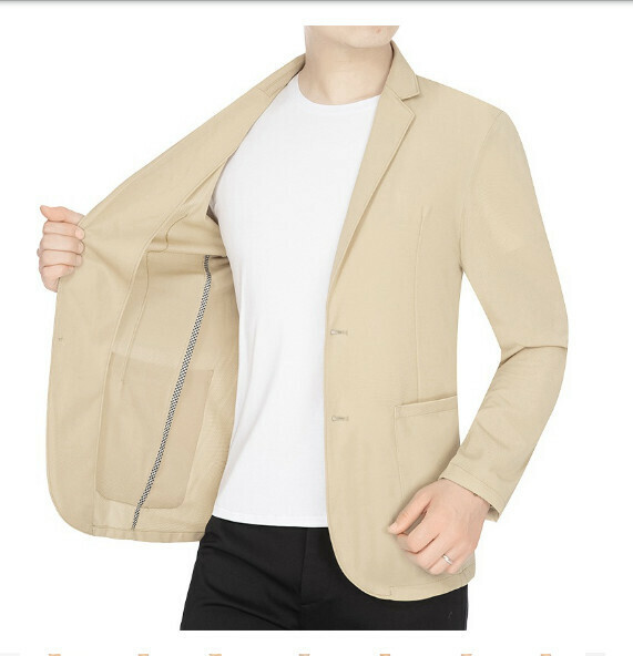 Hot selling business casual suit tops and jackets [M-4XL] [XZ1763 Khaki] (contact customer service after placing the order to confirm the delivery size)