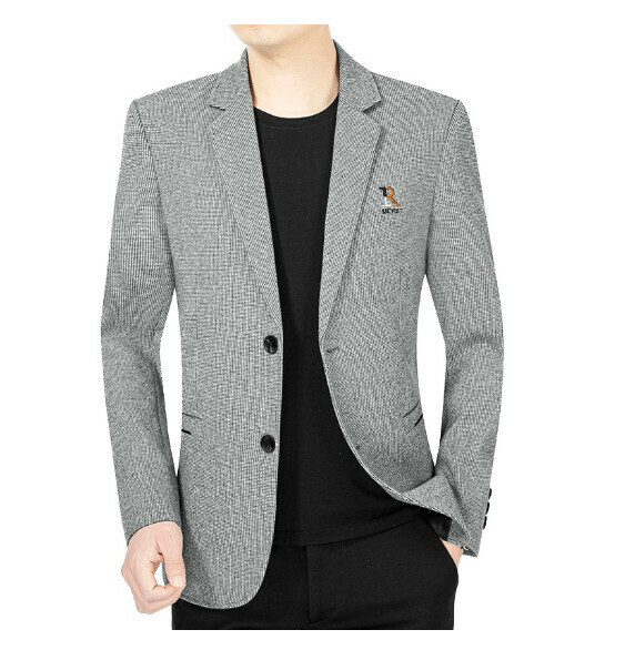 Hot selling business casual suit tops and jackets [M-4XL] [XZ1762 gray] (contact customer service after placing the order to confirm the delivery size)