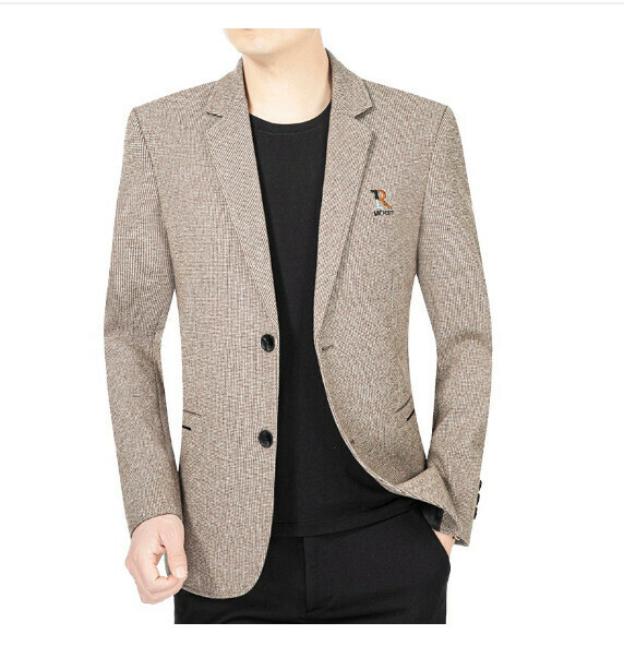 Hot selling business casual suit tops and jackets [M-4XL] [XZ1762 light coffee] (contact customer service after placing the order to confirm the delivery size)