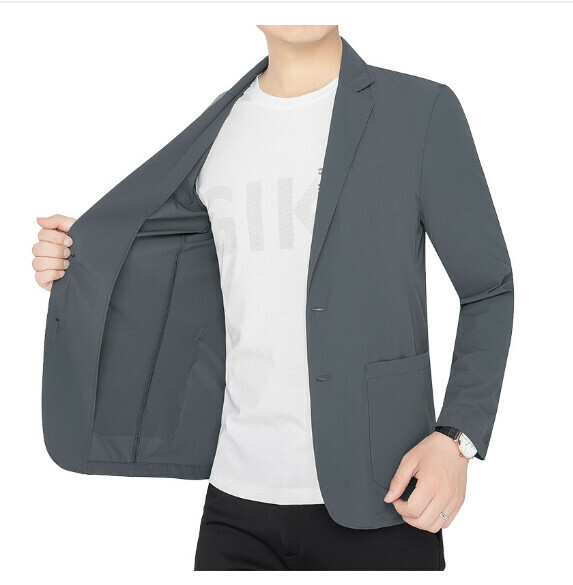 Hot selling business casual suit tops and jackets [M-4XL] [2123 dark gray] (contact customer service after placing the order to confirm the delivery size)