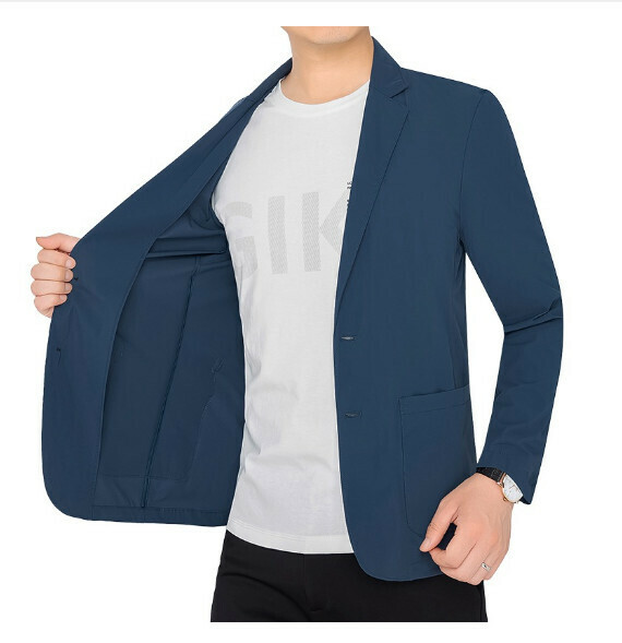 Hot selling business casual suit tops and jackets [M-4XL] [2123 blue] (contact customer service after placing the order to confirm the delivery size)