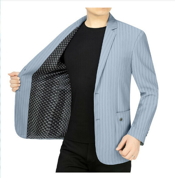 Hot selling business casual suit tops and jackets [M-4XL] [202201 blue gray] (contact customer service after placing the order to confirm the delivery size)
