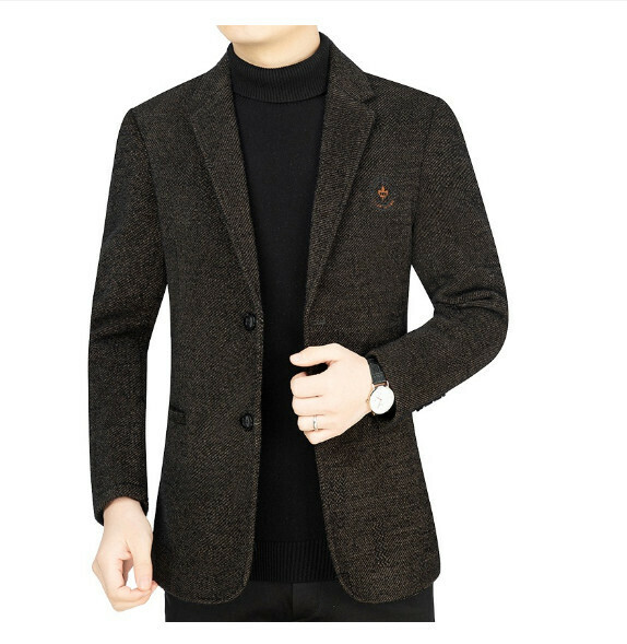 Hot selling business casual suit tops and jackets [M-3XL] [XZ1758 coffee color] (contact customer service after placing the order to confirm the delivery size)