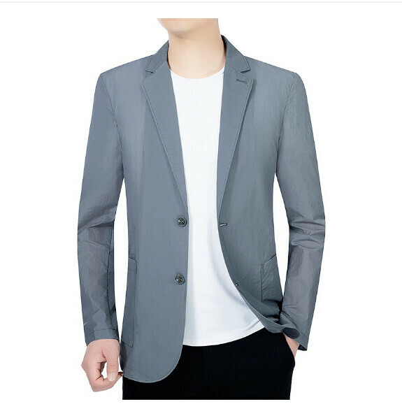 熱賣商務休閒西服上衣外套【M-4XL】【灰色】 (下單後聯絡客服確認發貨尺碼) 