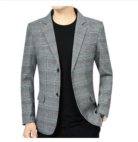 熱賣商務休閒西服上衣外套【M-4XL】【1748灰色】 (下單後聯絡客服確認發貨尺碼) 