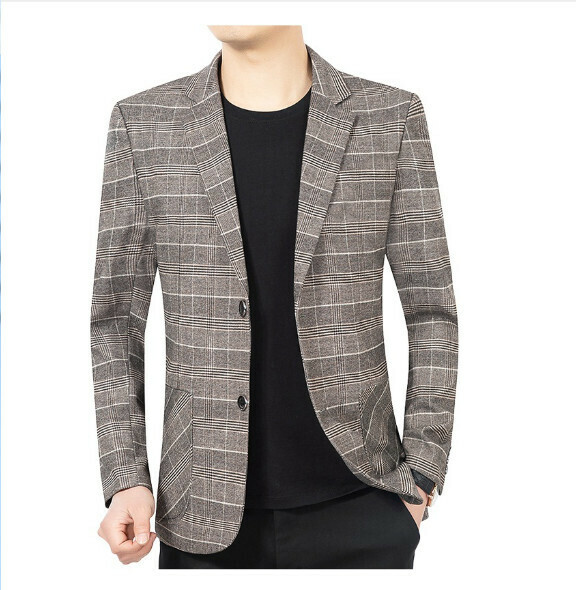 Hot selling business casual suit tops and jackets [M-4XL] [1750 coffee color] (contact customer service after placing the order to confirm the delivery size)